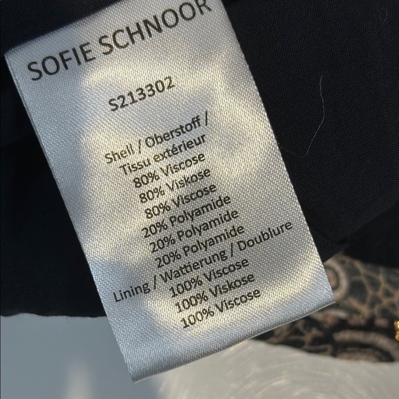 Sofie Schnoor Black and Gold Midi dress Size Medium - Picture 10 of 11